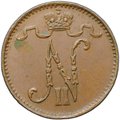 Монета 1 пенни 1904 Русская Финляндия
