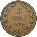 Монета 10 пенни 1891 Русская Финляндия