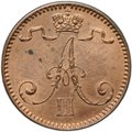 Монета 1 пенни 1891 Русская Финляндия