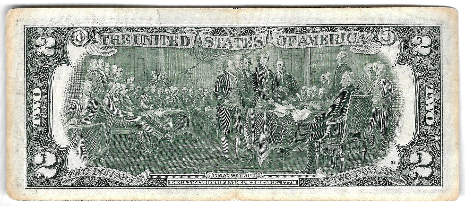 Банкнота 2 доллара 1976 США