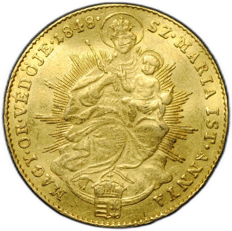 Монета 1 дукат 1848 SZ MARIA Венгрия