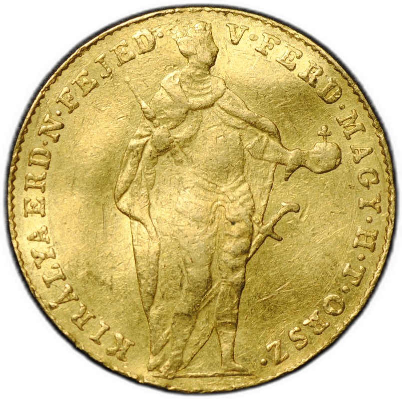 Монета 1 дукат 1848 SZ MARIA Венгрия