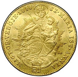 фото для Монета 1 дукат 1848 SZ MARIA Венгрия Аверс
