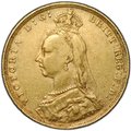Монета 1 соверен (фунт) 1892 Великобритания