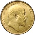 Монета 1 соверен (фунт) 1909 Великобритания