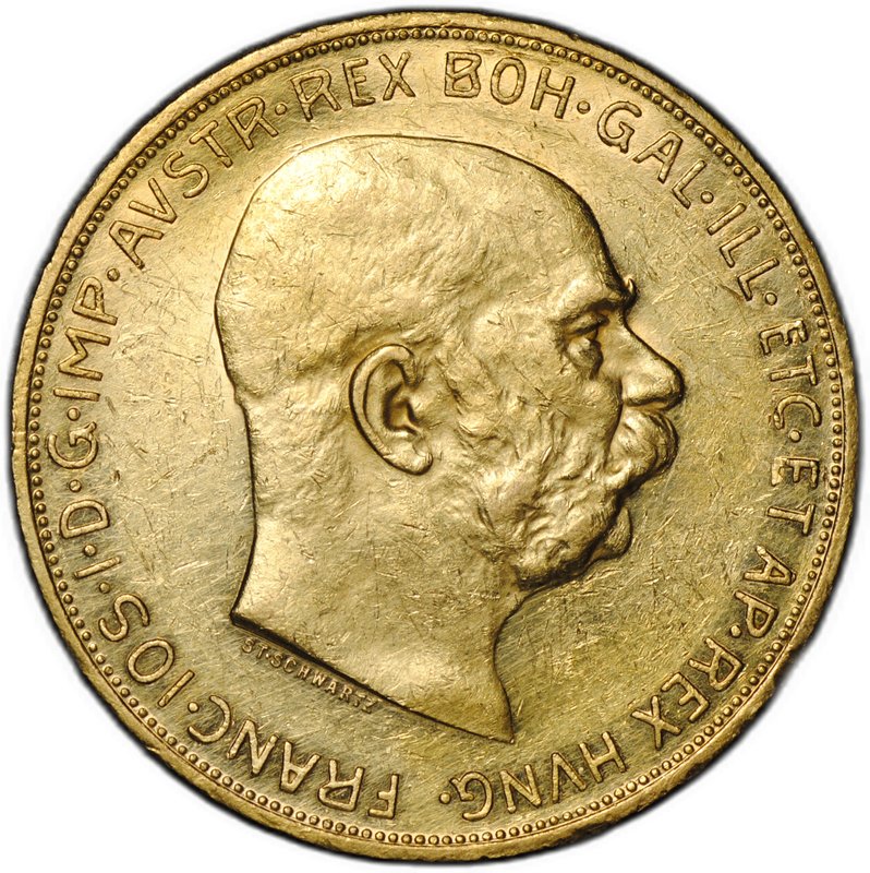 Монета 100 крон 1909 Австрия