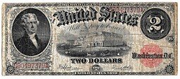 фото для Банкнота 2 доллара 1917 США Аверс