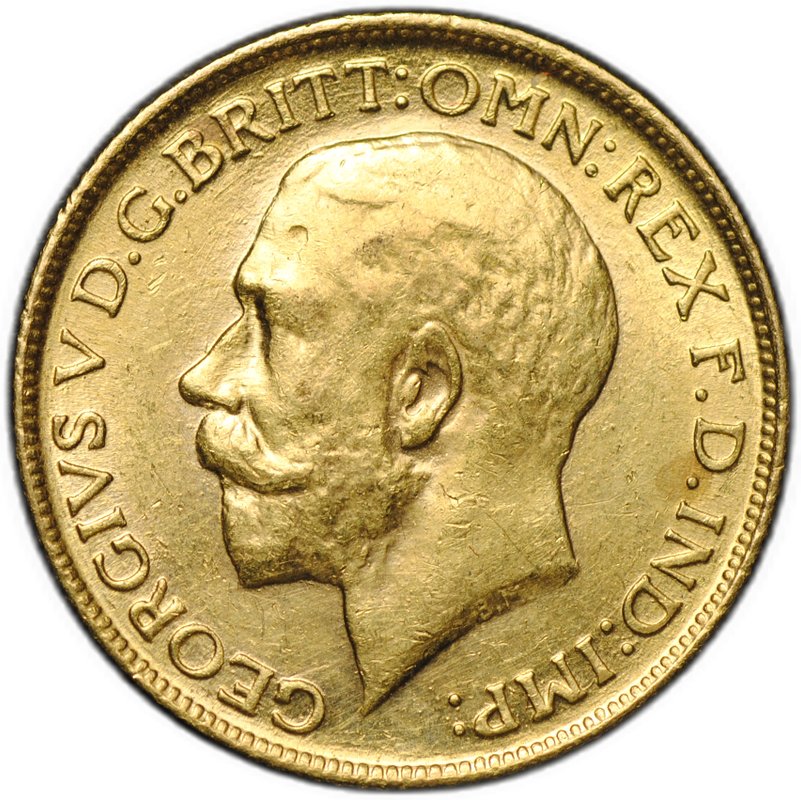 Монета 1 соверен (фунт) 1912 Великобритания