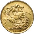 Монета 1 соверен (фунт) 1912 Великобритания