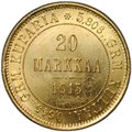 Монета 20 марок 1913 S Русская Финляндия