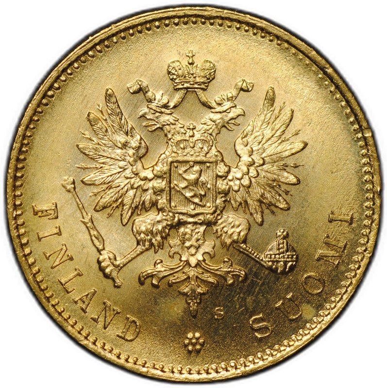 Монета 20 марок 1913 S Русская Финляндия