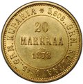 Монета 20 марок 1878 S Русская Финляндия
