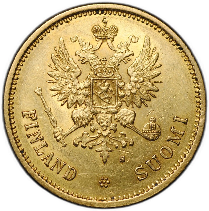 Монета 20 марок 1878 S Русская Финляндия