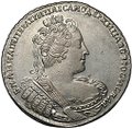 Монета 1 рубль 1733