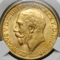 Монета 1 соверен (фунт) 1918 I Бомбей Индия Великобритания слаб CPRC MS 62