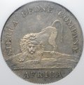 Монета 50 центов 1791 серебро Сьерра-Леоне слаб NGC MS 61
