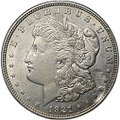 Монета 1 доллар 1921 Моргана Филадельфия США