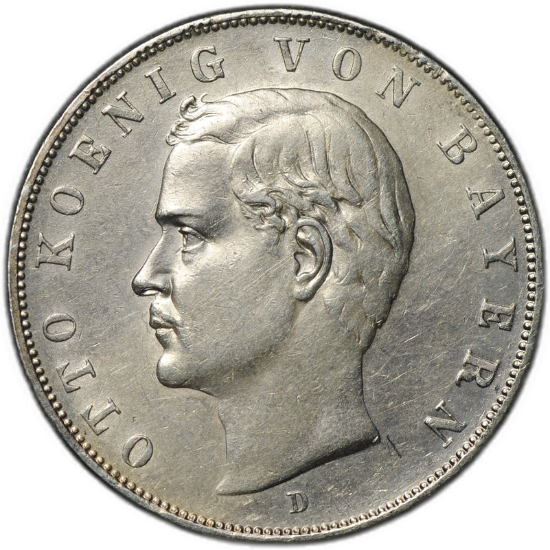 Монета 3 марки 1912 D Бавария Германия
