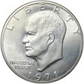 Монета 1 доллар 1971 S Эйзенхауэр серебро США