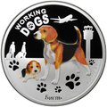 Монета 1 доллар 2011 Рабочие собаки Бигль Тувалу
