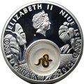 Монета 1 доллар 2012 Год Змеи 2013 со вставкой Китайский гороскоп Ниуэ