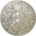 Монета 25 пенсов 1977 25 лет правлению Королевы Елизаветы II Серебро PROOF Великобритания