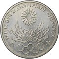 Монета 10 марок 1972 F Олимпиада Мюнхен Факел Германия ФРГ