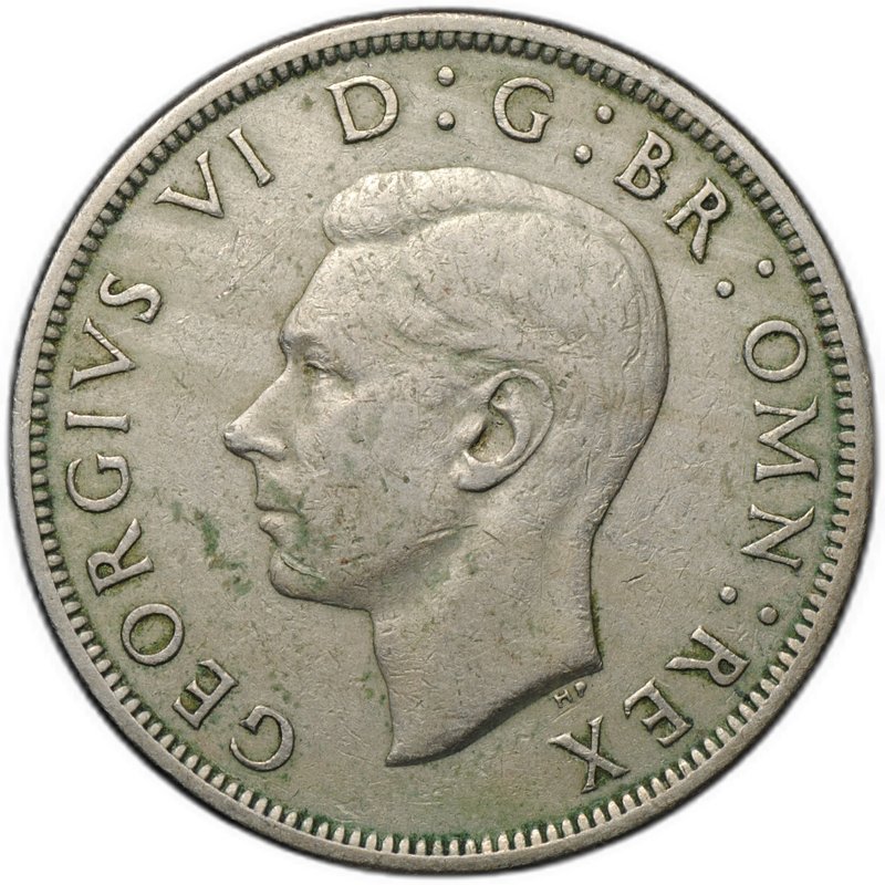 Монета 1/2 кроны 1951 Великобритания