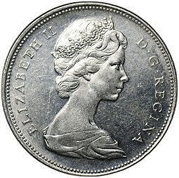 фото для Монета 1 доллар 1966 Канада Аверс
