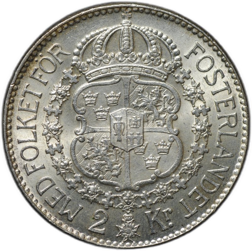 Монета 2 кроны 1939 Швеция