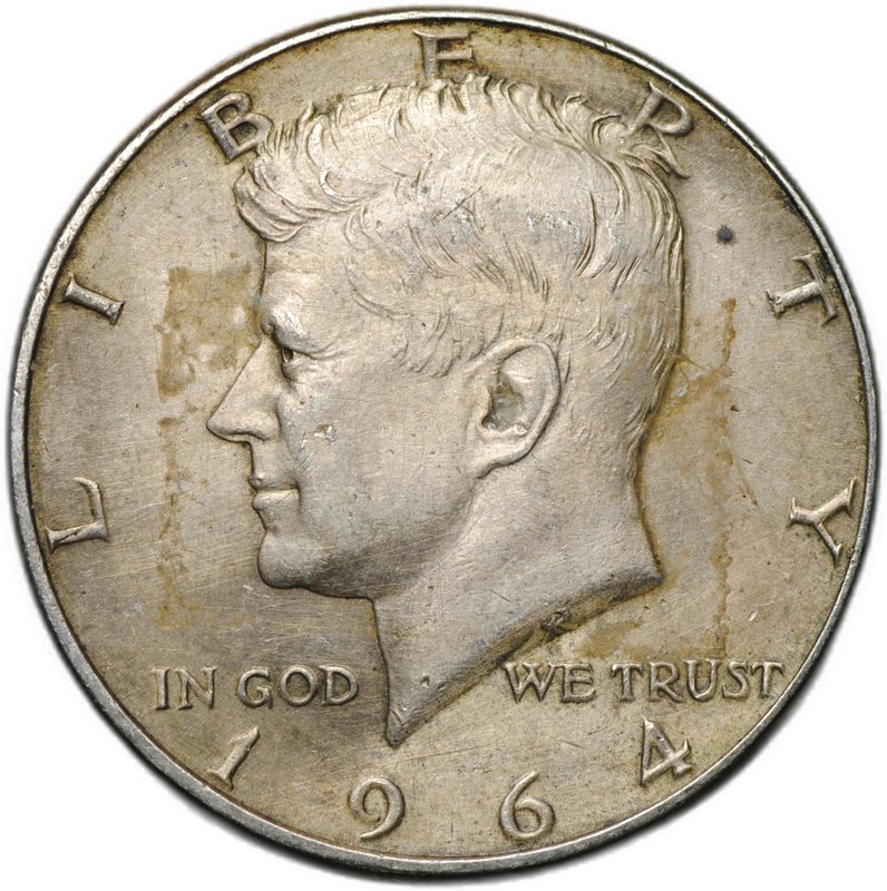 Монета 50 центов (1/2 доллара) 1964 США