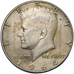фото для Монета 50 центов (1/2 доллара) 1964 США Аверс