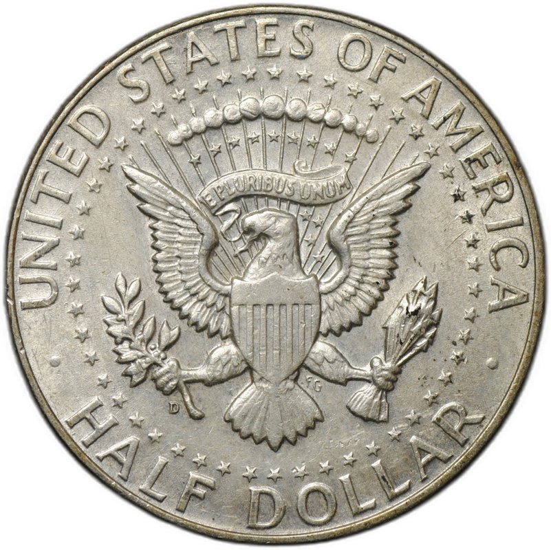 Монета 50 центов (1/2 доллара) 1964 D Денвер США
