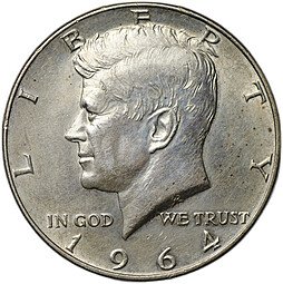 фото для Монета 50 центов (1/2 доллара) 1964 D Денвер США Аверс