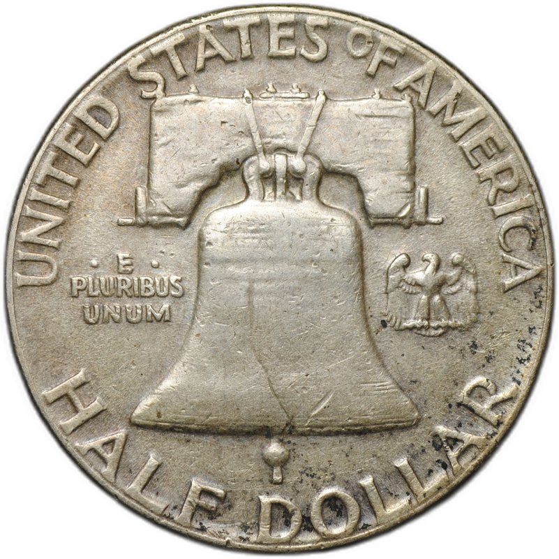 Монета 50 центов (1/2 доллара) 1951 Франклин США