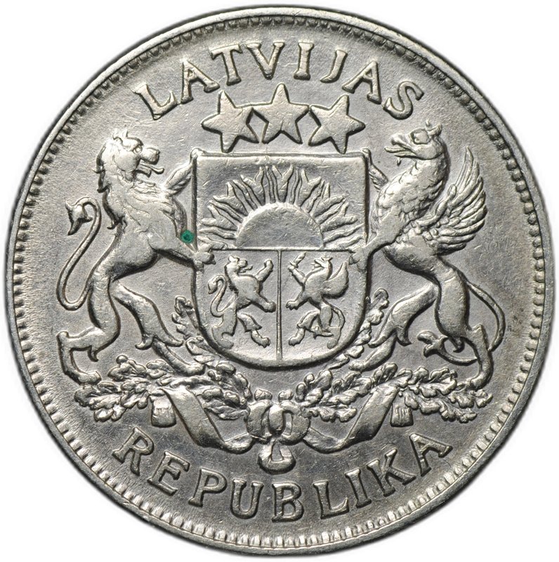 Монета 2 лата 1926 Латвия