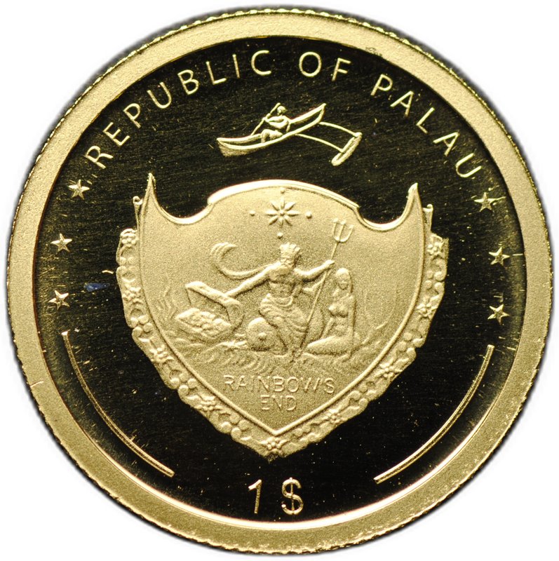 Монета 1 доллар 2009 Чемпионат мира по футболу 2010 ЮАР Палау