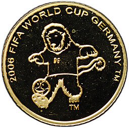 фото для Монета 20 франков 2006 Чемпионат мира по футболу Германия FIFA Конго Аверс