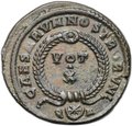 Монета Фоллис 321 Лициний II, цезарь VOT X Арль Римская Империя