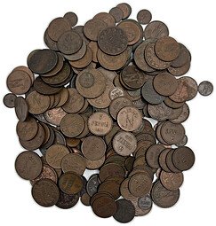 фото для Подборка медных 1, 5, 10 пенни Русской Финляндии 1866-1917 годов 273 монеты Аверс