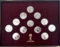 Полный набор 3 рубля 2018 СПМД Чемпионат мира по футболу FIFA 12 монет + марки