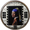 Монета 20 долларов 2014 Шедевры Искусства Девушка с жемчужной серёжкой Ян Вермеер Острова Кука