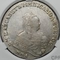 Монета 1 рубль 1751 ММД слаб CPRC AU 55