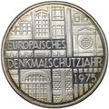 Монета 5 марок 1975 F Европейский год охраны памятников Германия ФРГ