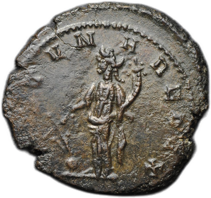 Монета Антониниан 268-270 Клавдий II Готский Фортуна Римская Империя