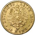 Монета 10 марок 1888 D Бавария Германия