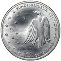 Монета 10 евро 2008 Франц Кафка позолота Германия