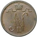 Монета 1 пенни 1900 Русская Финляндия