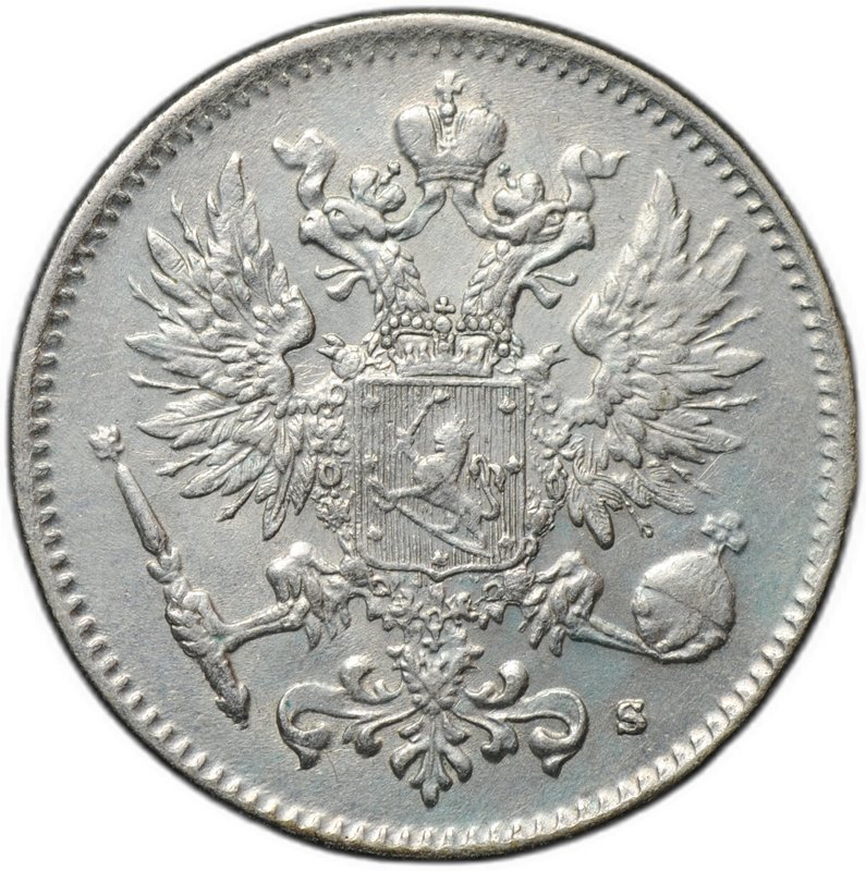 Монета 50 пенни 1916 S Русская Финляндия