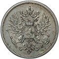 Монета 25 пенни 1908 L Русская Финляндия